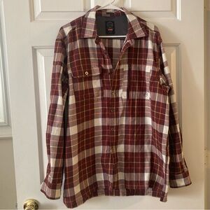Wrangler all terrain gear maroon flannel